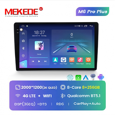 Штатная магнитола Mekede M6 Pro Plus android для Toyota LC Prado 150 2014-2017 - Qled 2K, Android 12, ТОП процессор, 8/256, CarPlay, 4G/LTE-SIM