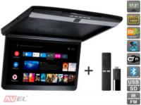 Потолочный монитор на Android AVS1717MPP (черный) + Xiaomi Mi TV Stick + AV1252DC