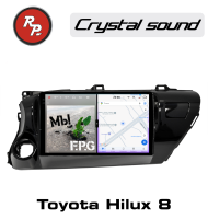 Автомагнитола для Toyota Hilux 8-поколение AN120 (05.2015-н.в.) RedPower 850 Crystal PROMAX 16Гб оперативной и 512Гб встроенной памяти / 10,4 дюймов