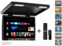 Потолочный монитор на Android AVS117 (черный) + Xiaomi Mi TV Stick + AV1252DC