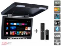 Потолочный монитор на Android AVS115 (черный) + Xiaomi Mi TV Stick + AV1252DC