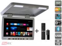 Потолочный монитор на Android AVS115 (серый) + Xiaomi Mi TV Stick + AV1252DC