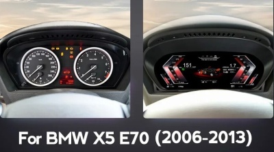 Цифровая панель приборов BMW X5 E70 2007-2013 - Radiola 1295 с LCD / ЖК 12.3" экраном QLED
