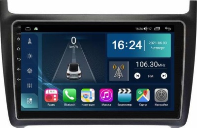 Штатная магнитола для Volkswagen Polo 5 2009+ FarCar TG910M на Android 10, 8-ядер, 2Гб-32Гб, встроенным 4G модемом и DSP
