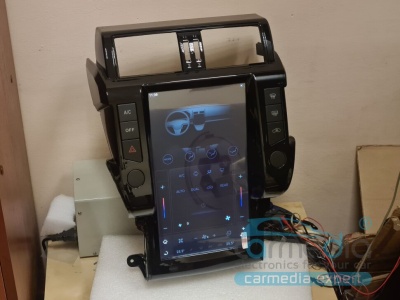 Магнитола для Toyota Land Cruiser Prado 150 2014-2017 - Carmedia ZF-1801-Q6 ("Тесла-Стиль") Android 11, 8ГБ+128ГБ, SIM-слот