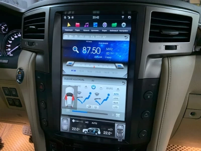 Штатная магнитола для Lexus LX 570 2007-2015 - Carmedia ZF-1819-Q6 ("Тесла-Стиль") на Android 11, 8ГБ-128ГБ 