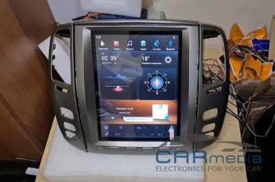 Магнитола для Lexus LX470 2002-2007 - Carmedia ZF-1305-Q6 вертикальный экран в стиле "Тесла" на Android 11, 8Гб+128Гб, CarPlay, 4G SIM-слот