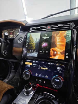 Магнитола + сенсорная LCD панель климата Land Rover Discovery 5 2017-2023 (HARMAN) - Radiola RDL-1755 монитор 13.3", Android 12, 8Гб+128Гб, CarPlay, SIM-слот
