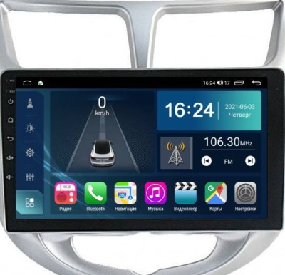 Штатная магнитола для Hyundai Solaris 2010-2016 FarCar TG067M на Android 10, 8-ядер, 2Гб-32Гб, встроенным 4G модемом и DSP