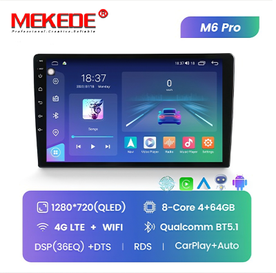 Штатная магнитола Mekede M6 Pro для Toyota RAV4 2012-2019 - Qled, Android 12, ТОП процессор, 4/64, CarPlay, 4G/LTE-SIM