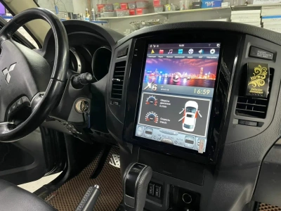 Магнитола андроид для Mitsubishi Pajero 4 2006-2023 - Carmedia ZF-1302-GE экран в стиле "Тесла" на Android 13, 8Гб+128Гб, CarPlay, 4G SIM-слот