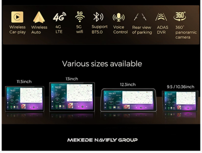 Магнитола универсальная без рамки (экран 10,3/9.5") - Mekede M7 Plus - Qled 2K, Android 13, ТОП процессор 7870, 8/128, CarPlay, 4G/LTE-SIM