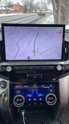 Сенсорная панель климата для Toyota Land Cruiser 200 2007-2015 - Carmedia KP-T1290 c LCD (ЖК) экраном 