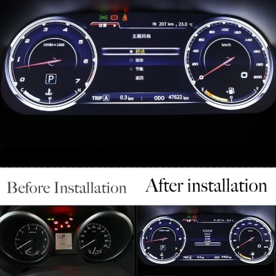 Электронная панель приборов Toyota Land Cruiser 200 2015-2021 - NH-LCD-T02 с LCD / ЖК 12.3" экраном QLED