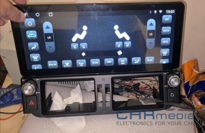 Магнитола для Toyota Land Cruiser Prado 150 2009-2013 (Low) - Carmedia ZH-T1208FW монитор 12.3", Android 12, UIS 7862, CarPlay, SIM-слот