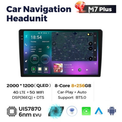 Магнитола для Toyota RAV 4 2013-2019 - Mekede M7 Plus - Qled 2K, Android 13, ТОП процессор 7870, 8/128, CarPlay, 4G/LTE-SIM