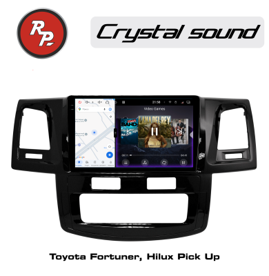 Автомагнитола для Toyota Fortuner (11.2004-06.2015)​ / Hilux Pick Up (08.2004-10.2015)  RedPower 850 Crystal PRO / PROMAX 4 / 8 / 16 Гб оперативной и 64 / 256 / 512 Гб встроенной памяти / 9 дюймов