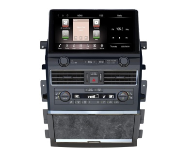 Монитор андроид для Infiniti QX80 / QX56 2010-2024, Nissan Patrol Y62 (поддержка усилителя Bose, штатного 360 и мониторов) - Carmedia ZH-N1401 монитор 14", Android 12, 8/128Гб, CarPlay, 4 SIM-слот, беспроводная зарядка