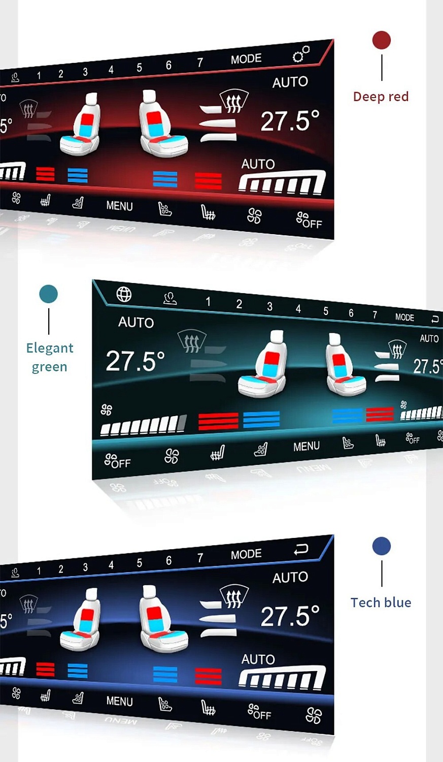 Сенсорная панель климата BMW X5 F15 2014-2018 - Carmedia ZF-5009 c LCD (ЖК) экраном 10.25"