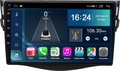 Штатная магнитола для Toyota RAV4 2006-2012 FarCar TG018-9M на Android 10, 8-ядер, 2Гб-32Гб, встроенным 4G модемом и DSP