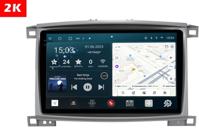 Автомагнитола с 2K экраном RedPower 71183 Slim для Toyota Land Cruiser 100 (2002-12.2007) и Lexus LX470 (08.2002-11.2007)