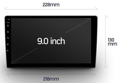 Магнитола без рамки (экран 9") - FarCar BM855M на Android 12, QLED, ТОП процессор, 4+32, CarPlay, 4G SIM-слот