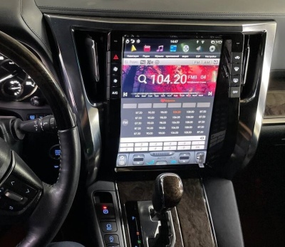 Магнитола для Toyota Alphard H30, Vellfire 2 2015-2023 - Carmedia ZF-1308L-GE монитор в стиле "Тесла" на Android 13, 8Гб+128Гб, 4G SIM-слот, CarPlay     