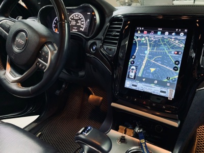 Штатная магнитола для Jeep Grand Cherokee 2013+ - Carmedia ZF-1217B-DSP ("Тесла-Стиль") на Android 9.0, 6-ТУРБО ядер, 4ГБ-64ГБ и встроенным DSP