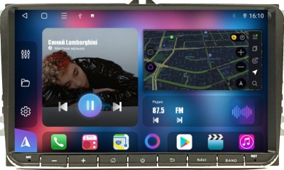 Штатная магнитола для Volkswagen Farcar XL836 на Android 13, 8-ЯДЕР, 6ГБ-128ГБ, встроенным 4G модемом и DSP