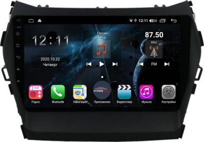 Штатная магнитола для Hyundai Santa Fe 3 2012+ - Farcar H209R на Android 10, 8-ЯДЕР, 4ГБ-64ГБ, встроенным 4G модемом и DSP