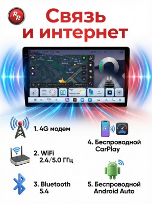Магнитола андроид универсальная RedPower 800 (SMART) 4/64 Гб 10 дюймов экран