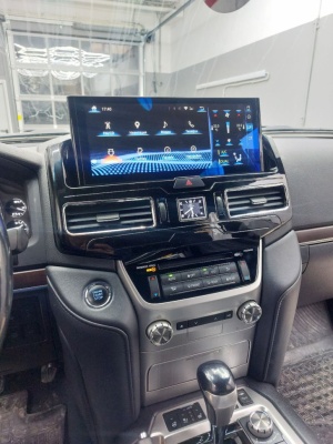 Магнитола для Toyota Land Cruiser 200 2016-2021 (без отдельного экрана климата) - Radiola RDL-LC200-High монитор 12.3" на Android 12, 8Гб+128Гб, CarPlay, 4G SIM-слот