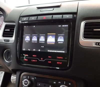 Магнитола для Volkswagen Touareg II 2010-2018 (RNS850 - все штатные функции и обогревы сохраняются) - Radiola RDL-TRG-H на Android 12, 8+128, CarPlay, 4G SIM-слот