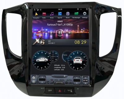 Штатная магнитола для Mitsubishi Pajero sport 2017+ - Carmedia ZF-1272-DSP ("Тесла-Стиль") на Android 9.0, 6-ТУРБО ядер, 4ГБ-64ГБ и встроенным DSP