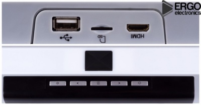 Потолочный монитор 15.6" со встроенным медиаплеером ERGO ER15S (FullHD 1920x1080) серый/беж/чёрн