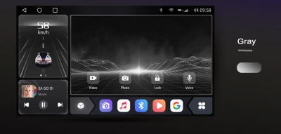 Магнитола универсальная без рамки (экран 10,3") - Ownice K6 - Qled 2K, Android 12, ТОП процессор, 8/256, CarPlay, 4G/LTE-SIM