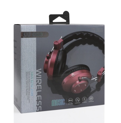 БЕСПРОВОДНЫЕ FM СТЕРЕО НАУШНИКИ ERGO VJ080 красные