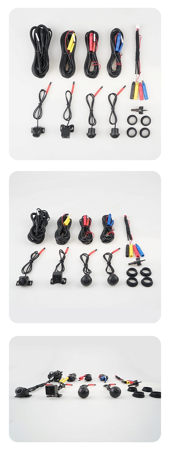 Комплект 4-х камер кругового обзора 360 для магнитол Carmedia / Ownice K6