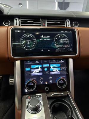 Магнитола для Range Rover 4 2016-2017 (HARMAN) - Radiola RDL-5718 моторизированный монитор 12.3", Android 13, 8+128Гб, CarPlay, 4G SIM-слот