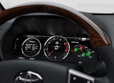 Электронная панель приборов Toyota Land Cruiser 200 2007-2015 - NH-LCD-T01 с LCD / ЖК 12.3" экраном QLED