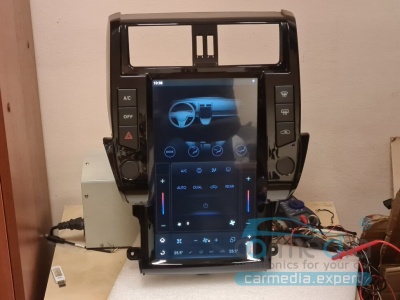 Магнитола для Toyota Land Cruiser Prado 150 2009-2013 (с круговым обзором) - Carmedia ZF-1817H-Q6 ("Тесла-Стиль") Android 11, 8ГБ+128ГБ, SIM-слот