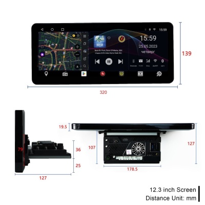 Автомагнитола RedPower 850 Crystal PRO 8 Гб оперативной и / 256 Гб встроенной памяти / 12.3 дюйма XLM