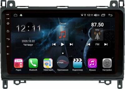 Штатная магнитола для Mercedes-Benz A 2004-2012 - Farcar H068R на Android 10, 8-ЯДЕР, 4ГБ-64ГБ, встроенным 4G модемом и DSP