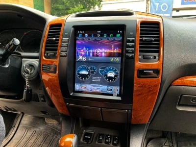 Магнитола андроид для Toyota Land Cruiser Prado 120 и Lexus GX470 (климат на штатном экране) - Carmedia ZF-1116H-GE экран в стиле "Тесла" на Android 13, 8Гб+128Гб, CarPlay, 4G SIM-слот