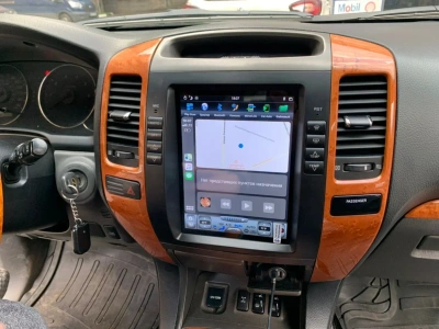 Магнитола андроид для Toyota Land Cruiser Prado 120 и Lexus GX470 (климат на штатном экране) - Carmedia ZF-1116H-GE экран в стиле "Тесла" на Android 13, 8Гб+128Гб, CarPlay, 4G SIM-слот