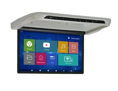 ПОТОЛОЧНЫЙ СМАРТ ТВ 17,3" С ЭЛЕКТРОПРИВОДОМ ERGO ER1760AT (1920X1080, ANDROID), СЕРЫЙ