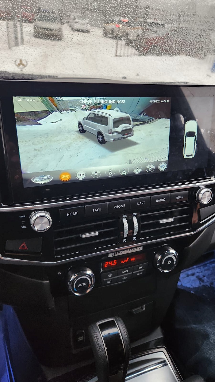 Система кругового обзора 360 для Mitsubishi Pajero 4 с регистратором 