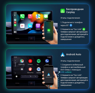 Магнитола универсальная без рамки (экран 9,5") - Mekede M6 Pro Plus - Qled 2K, Android 12, ТОП процессор, 4/64, CarPlay, 4G/LTE-SIM