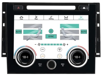 Сенсорная панель климата Range Rover Sport 2013-2017- Carmedia ZF-2006 LCD/ЖК экран 9" с отверстием под CD