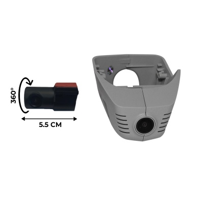 Штатный двухканальный видеорегистратор для Volkswagen (2015+) с системой следования по полосам RedPower DVR-VAG8-G DUAL серый